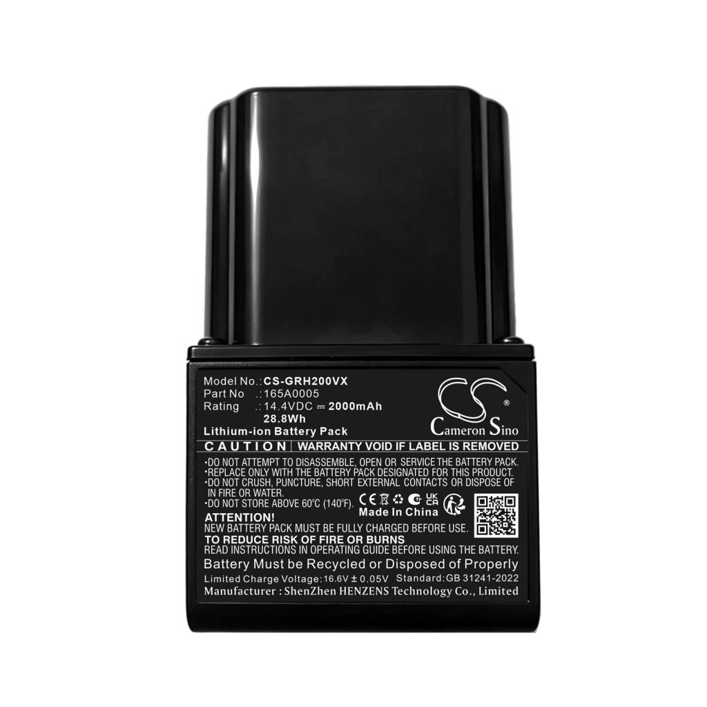Battery compatible with Gtech CS-GRH200VX
