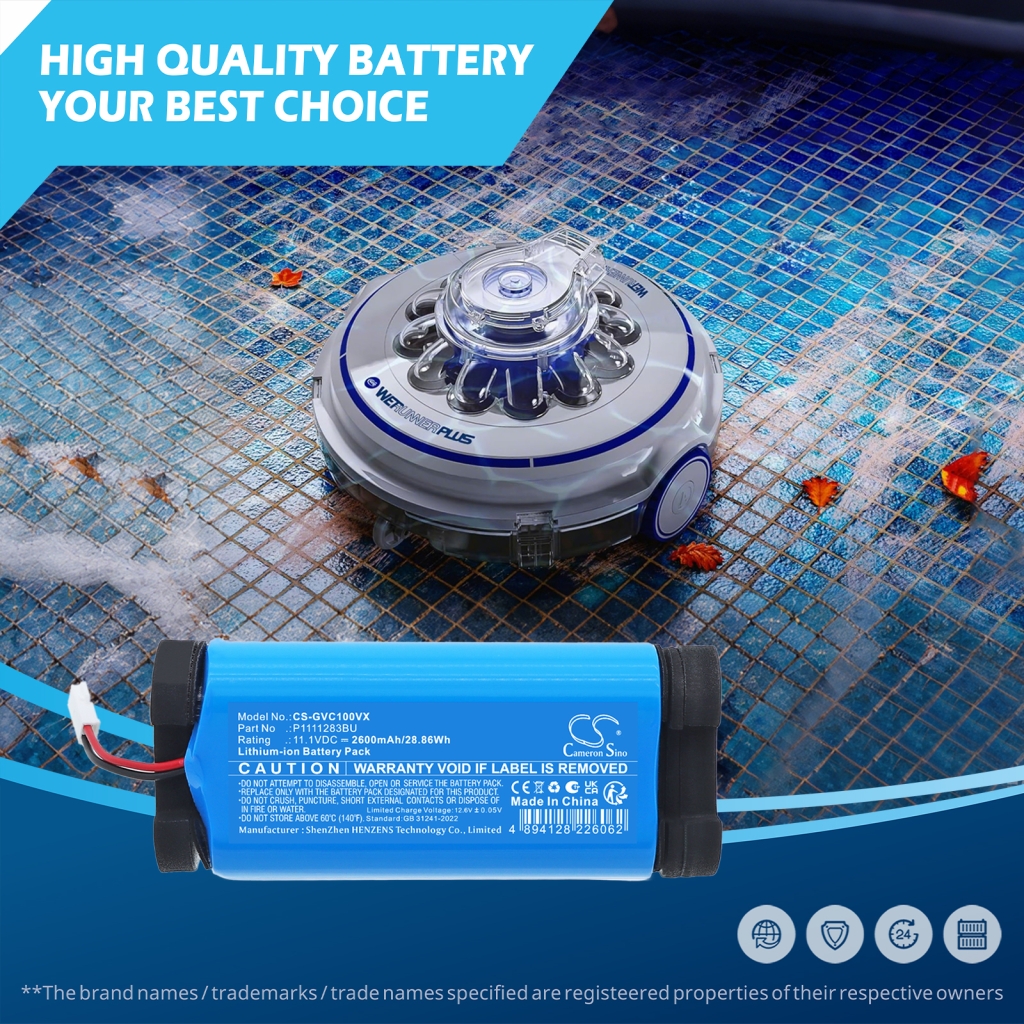 Bateria kompatybilny z Gre electric CS-GVC100VX