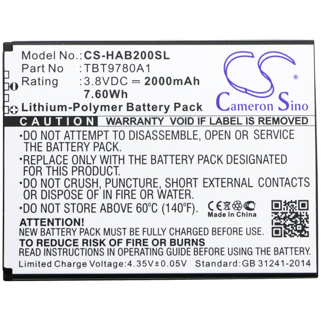 Mobile Phone Battery K-Touch CS-HAB200SL