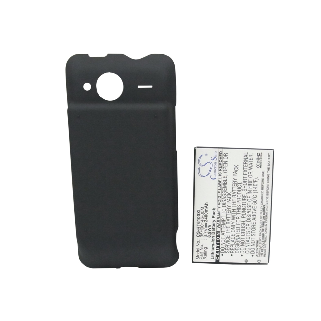 Cameron Sino CS-HT6100XL bateria z ciemną pokrywą — płaski widok przedniej etykiety z pełną specyfikacją: 3,7V