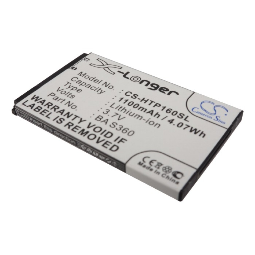 Cameron Sino CS-HTP160SL bateria Li-ion do HTC, widok skośny: 3,7V 1100mAh Li-ion