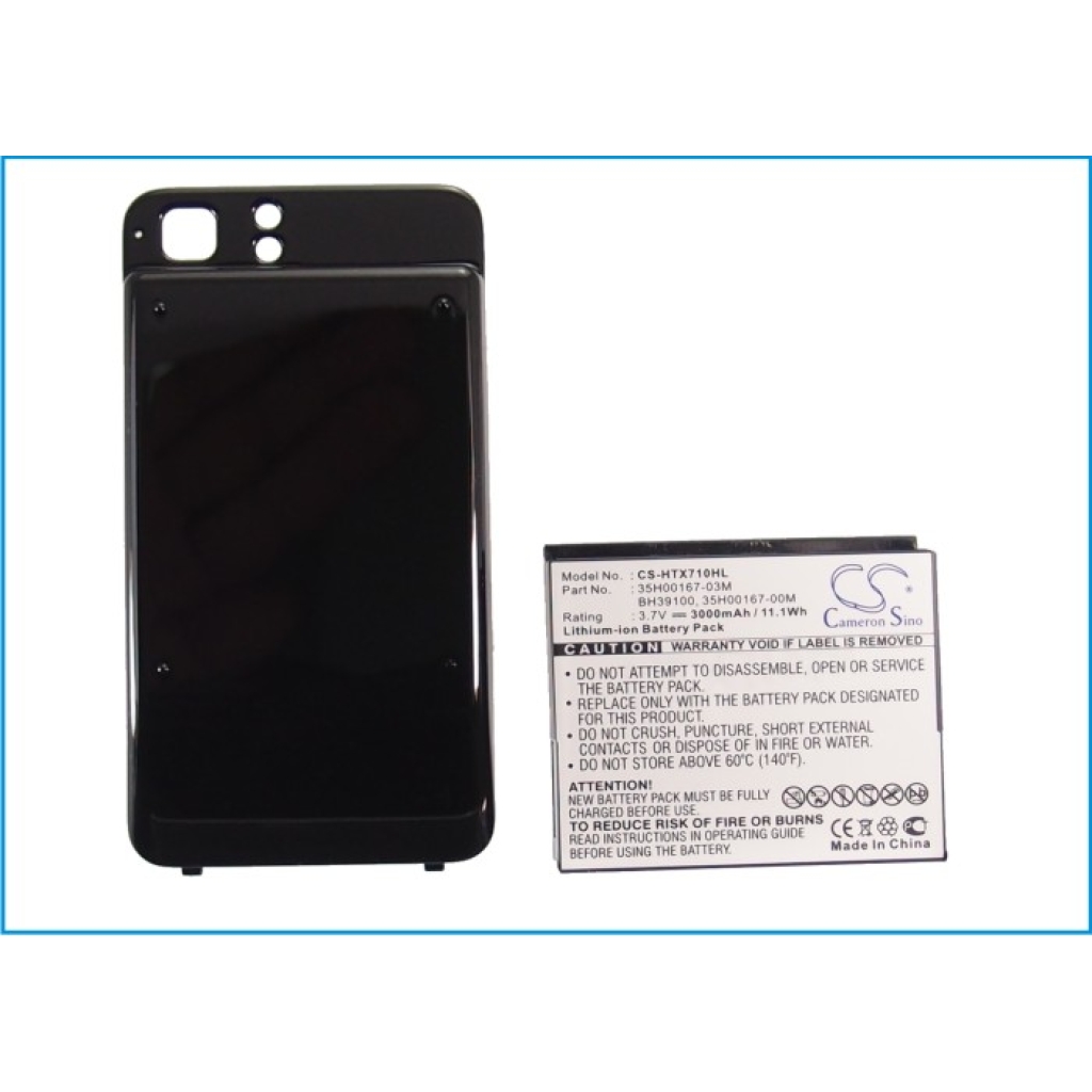 Bateria kompatybilny z HTC Telstra CS-HTX710HL