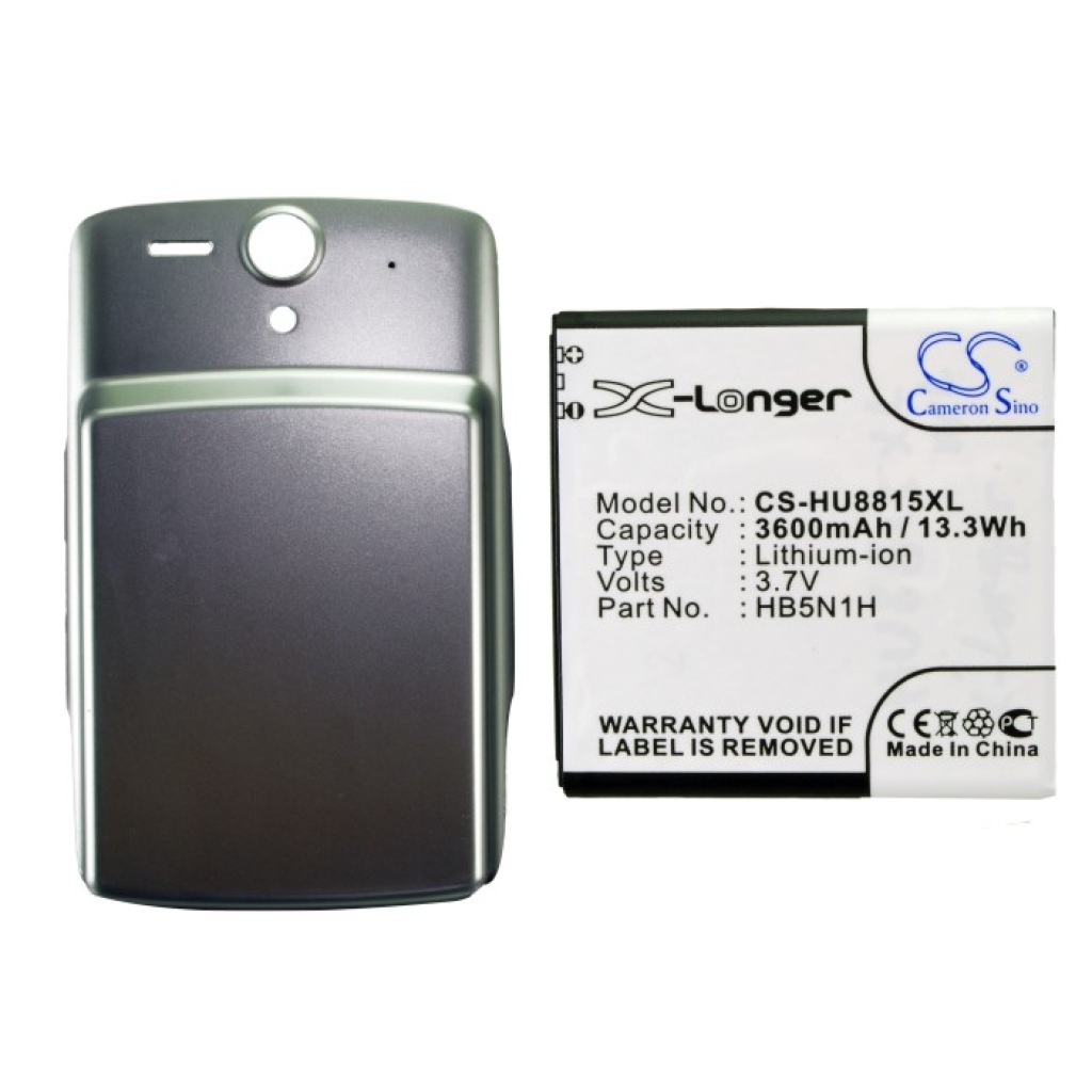 Cameron Sino X-Longer CS-HU8815XL czytelny widok etykiety: 3600mAh 13,3Wh 3,7V HB5N1H