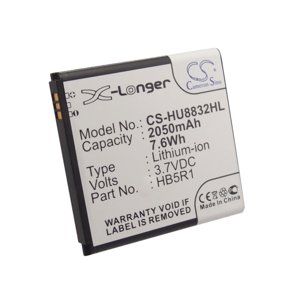 Cameron Sino CS-HU8832HL czytelny widok etykiety: 2050mAh 7,6Wh 3,7VDC HB5R1