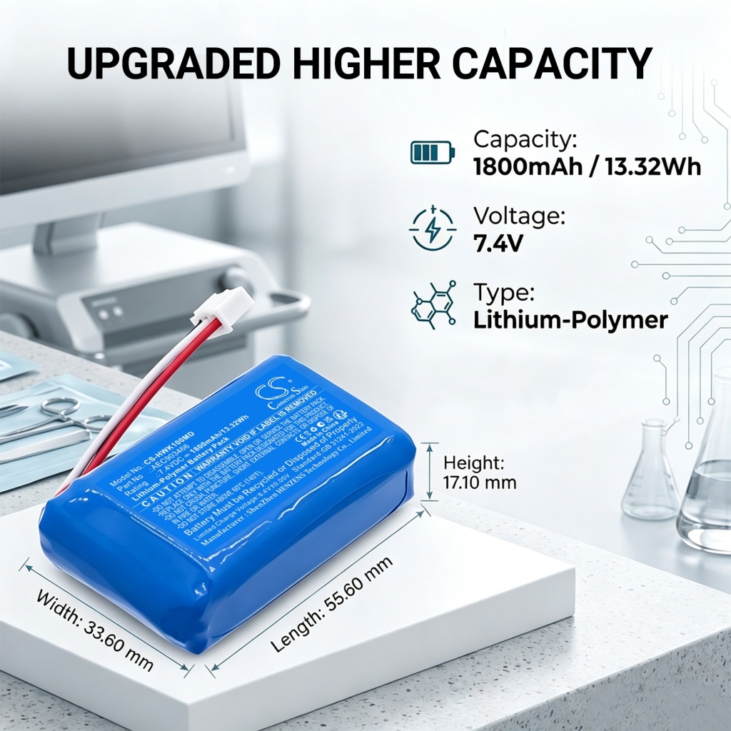 Baterie kompatybilny z hawkmed Infusion Pump HK-100 Pump HK-100i Pump HK-100ii CS-HWK100MD