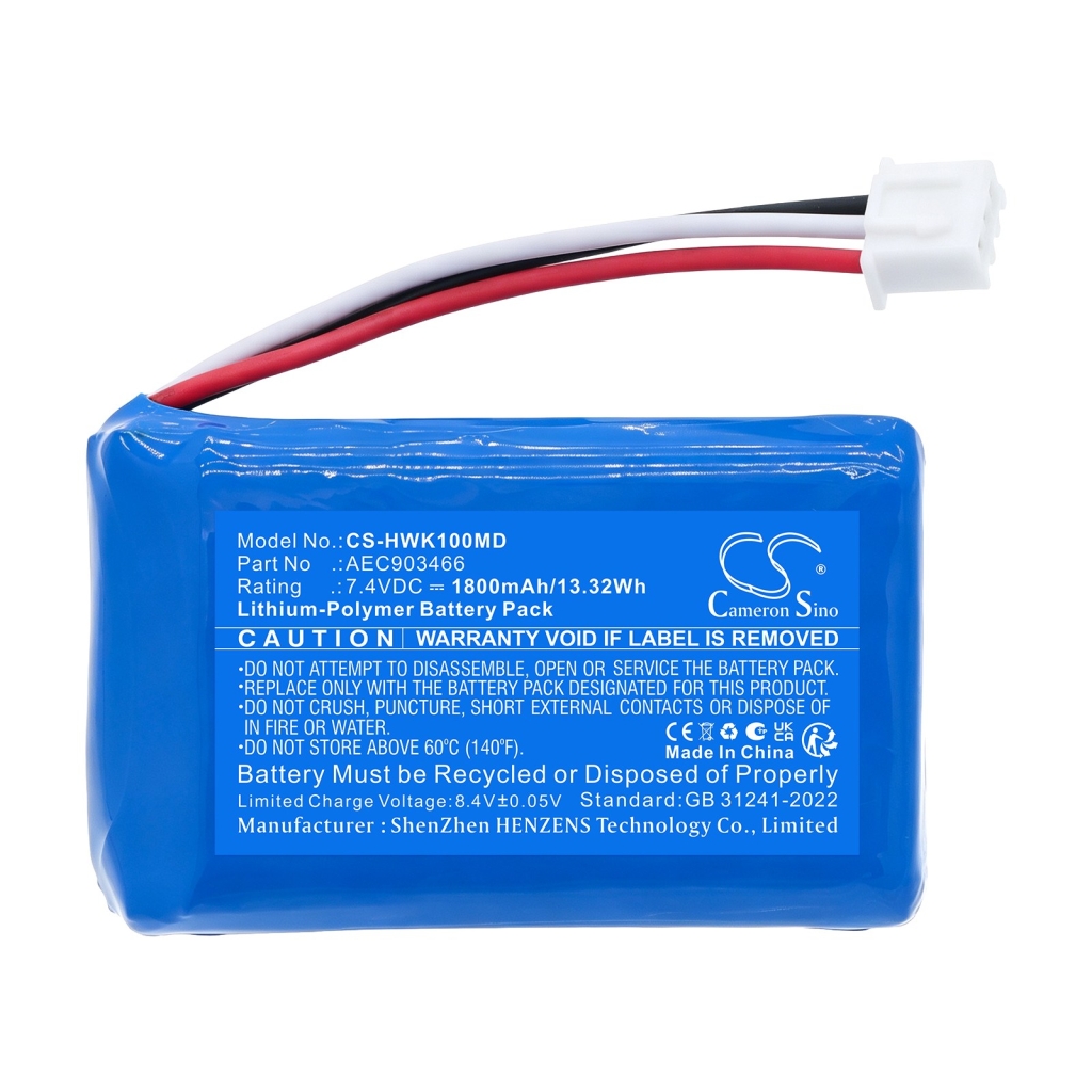 Baterie kompatybilny z hawkmed Infusion Pump HK-100 Pump HK-100i Pump HK-100ii CS-HWK100MD