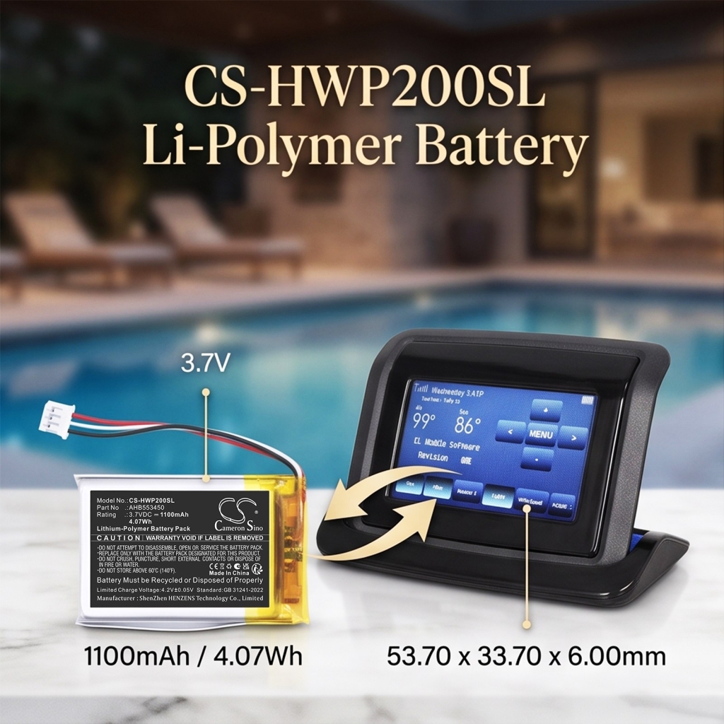 Baterie kompatybilny z Hayward AQL2-POD2 AquaPod Wireless Remote Control CS-HWP200SL
