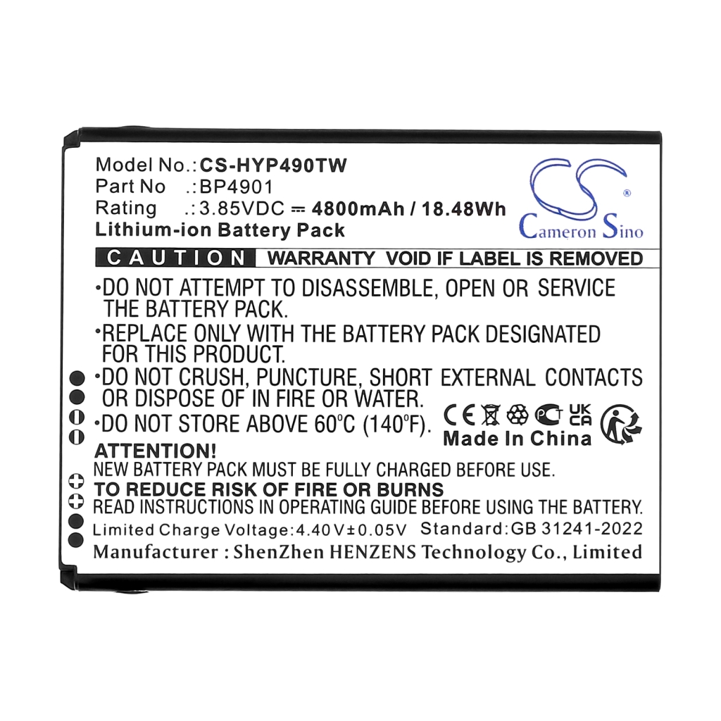 Compatible battery replacement for Hytera BP4901