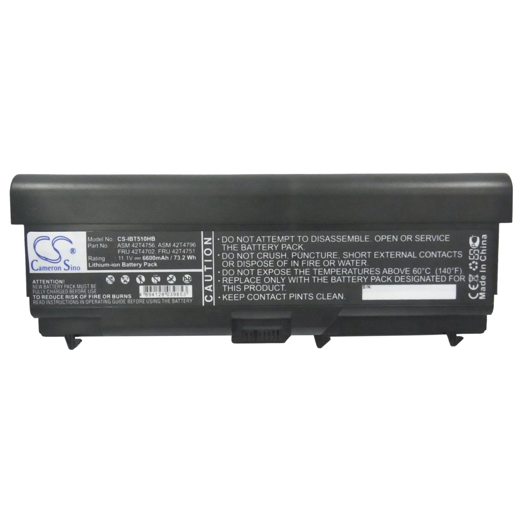 Notebook battery Lenovo ThinkPad W510(43193GC)