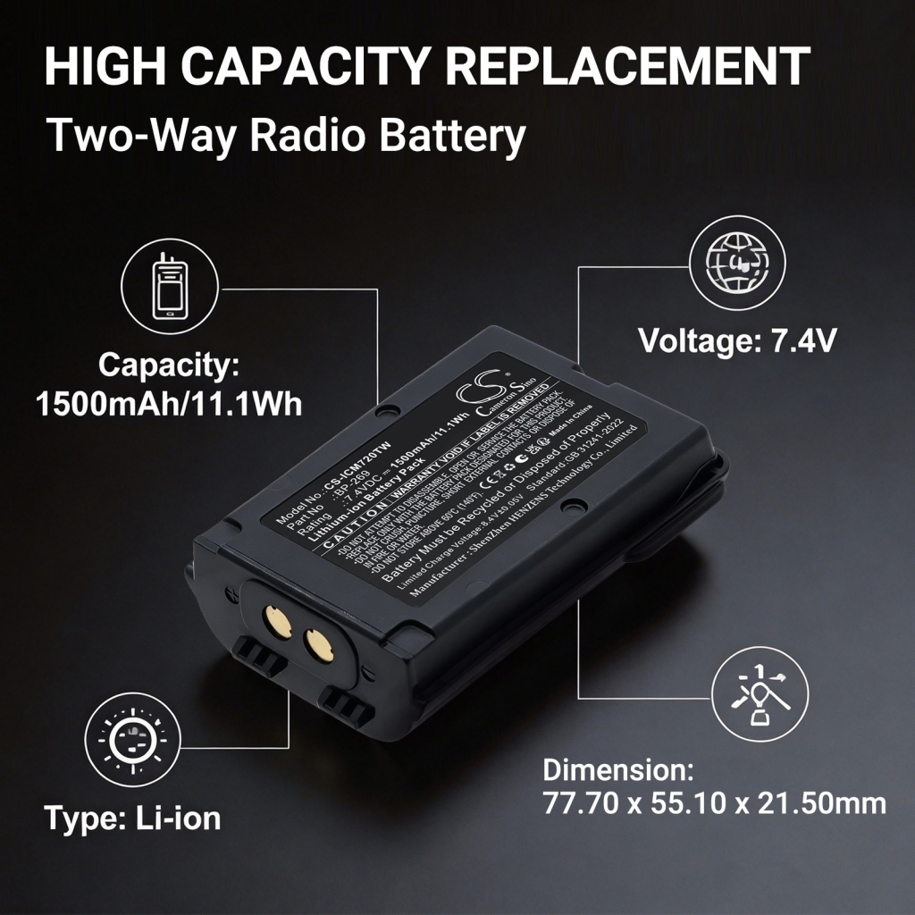 Bateria kompatybilny z Icom CS-ICM720TW