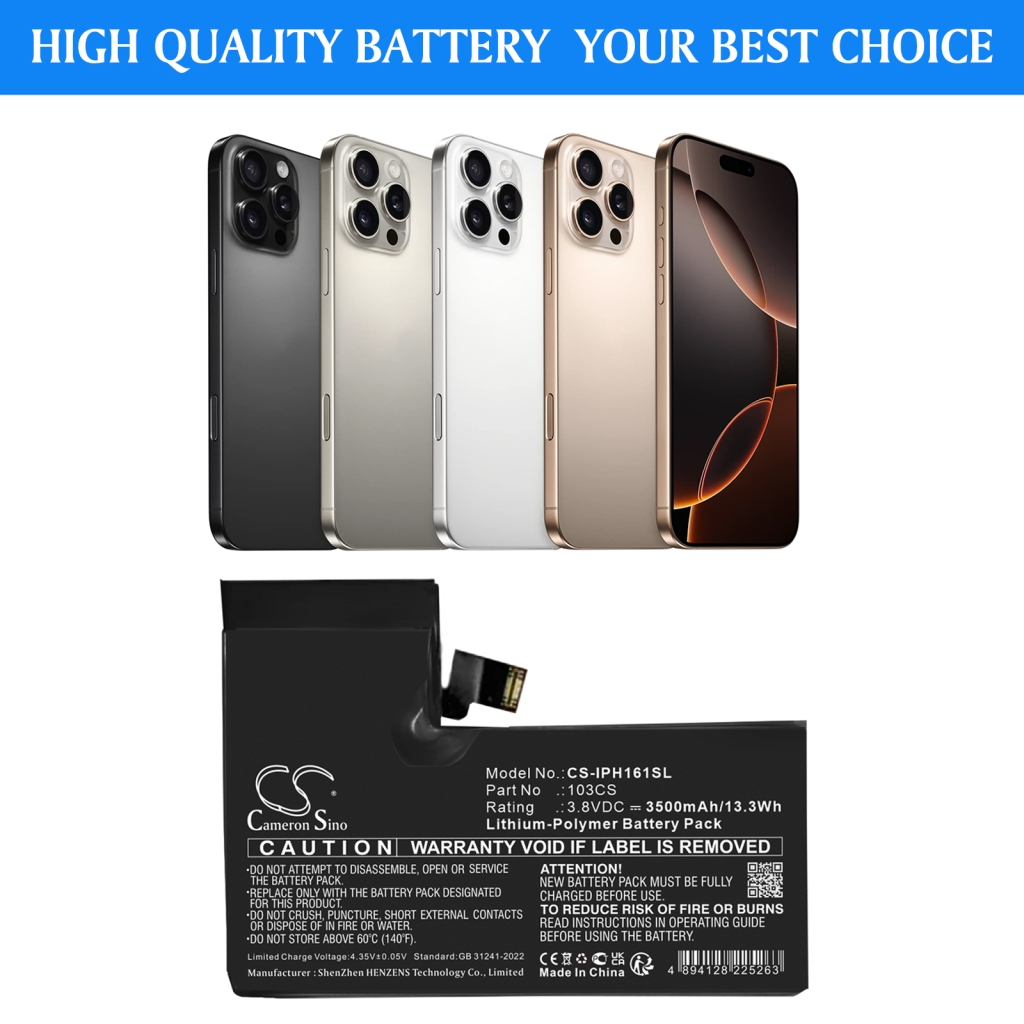 Mobile Phone Battery Apple CS-IPH161SL