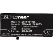 CS-IPH810SL<br />Batteries for   replaces battery 616-00367