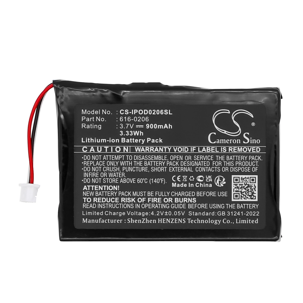 Baterie do odtwarzaczy MP3 Apple CS-IPOD0206SL