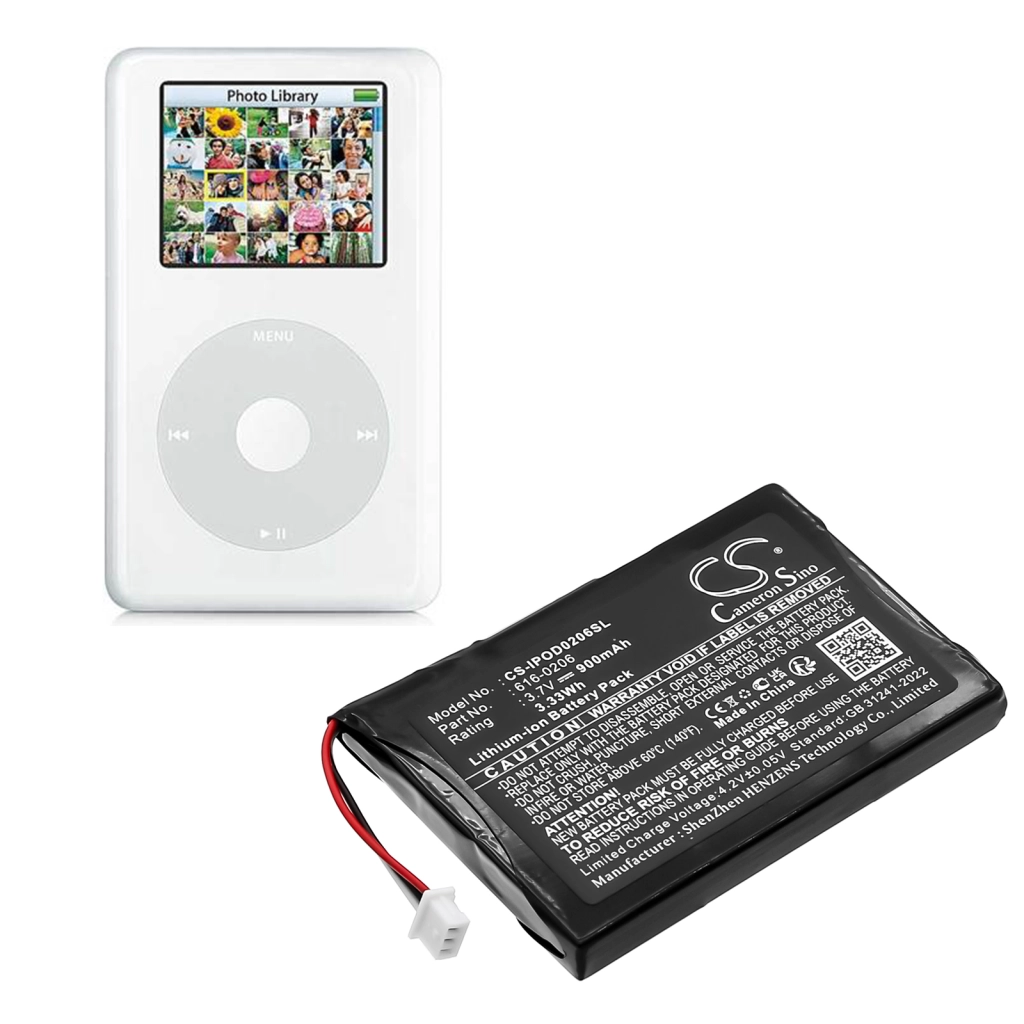 Baterie do odtwarzaczy MP3 Apple CS-IPOD0206SL