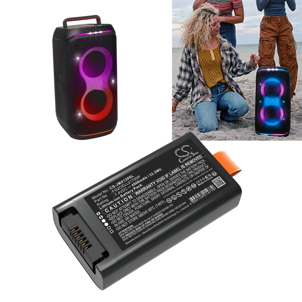 Compatible battery replacement for Jbl FG2CELL21700P