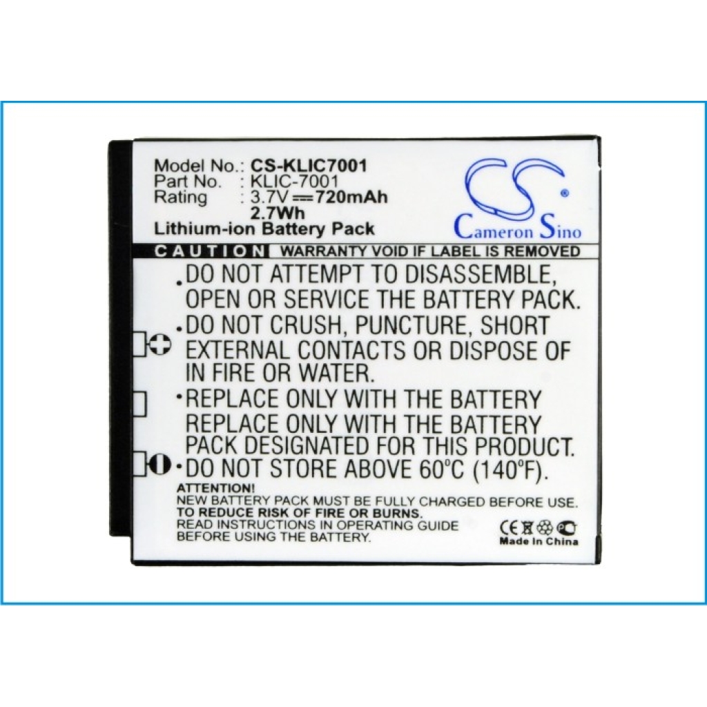 Camera Battery Polaroid CS-KLIC7001
