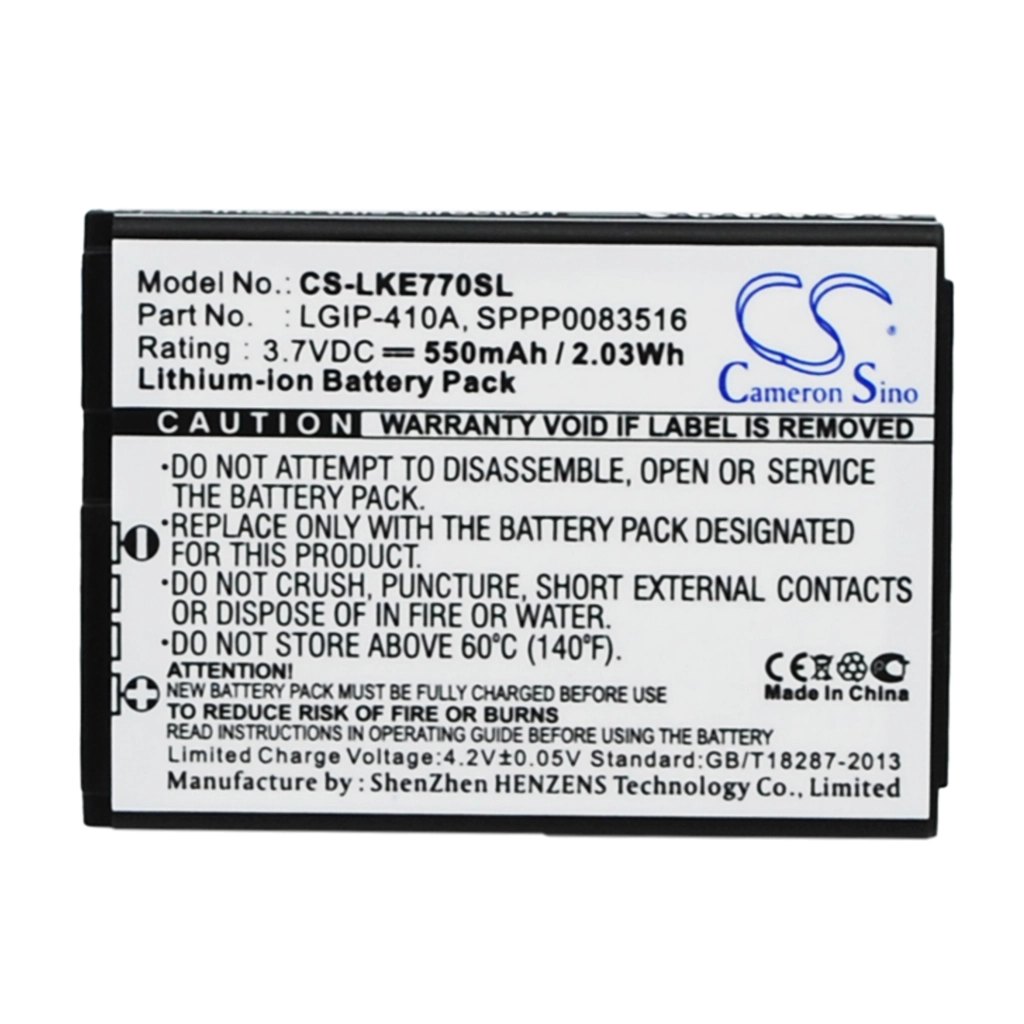 Mobile Phone Battery LG KE770