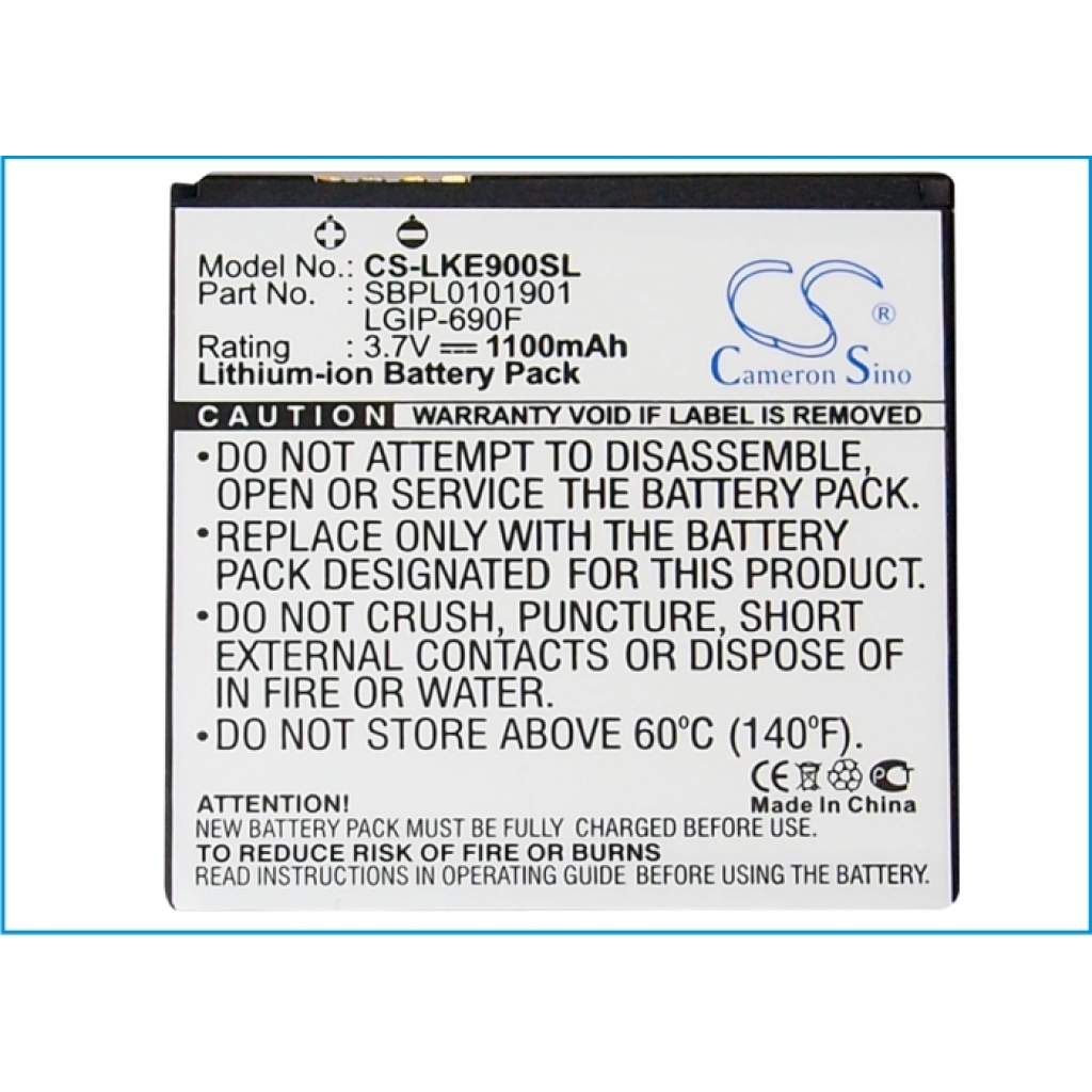 Bateria kompatybilny z LG CS-LKE900SL