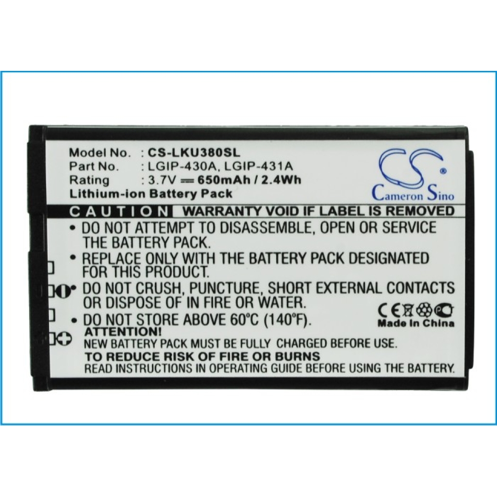 Mobile Phone Battery LG KP210 (Aries)