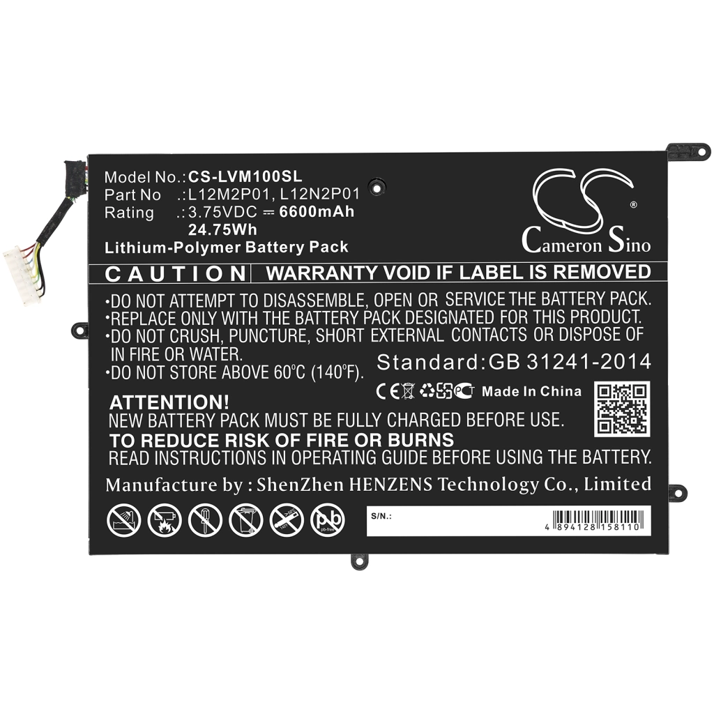 Battery Replaces 121500184