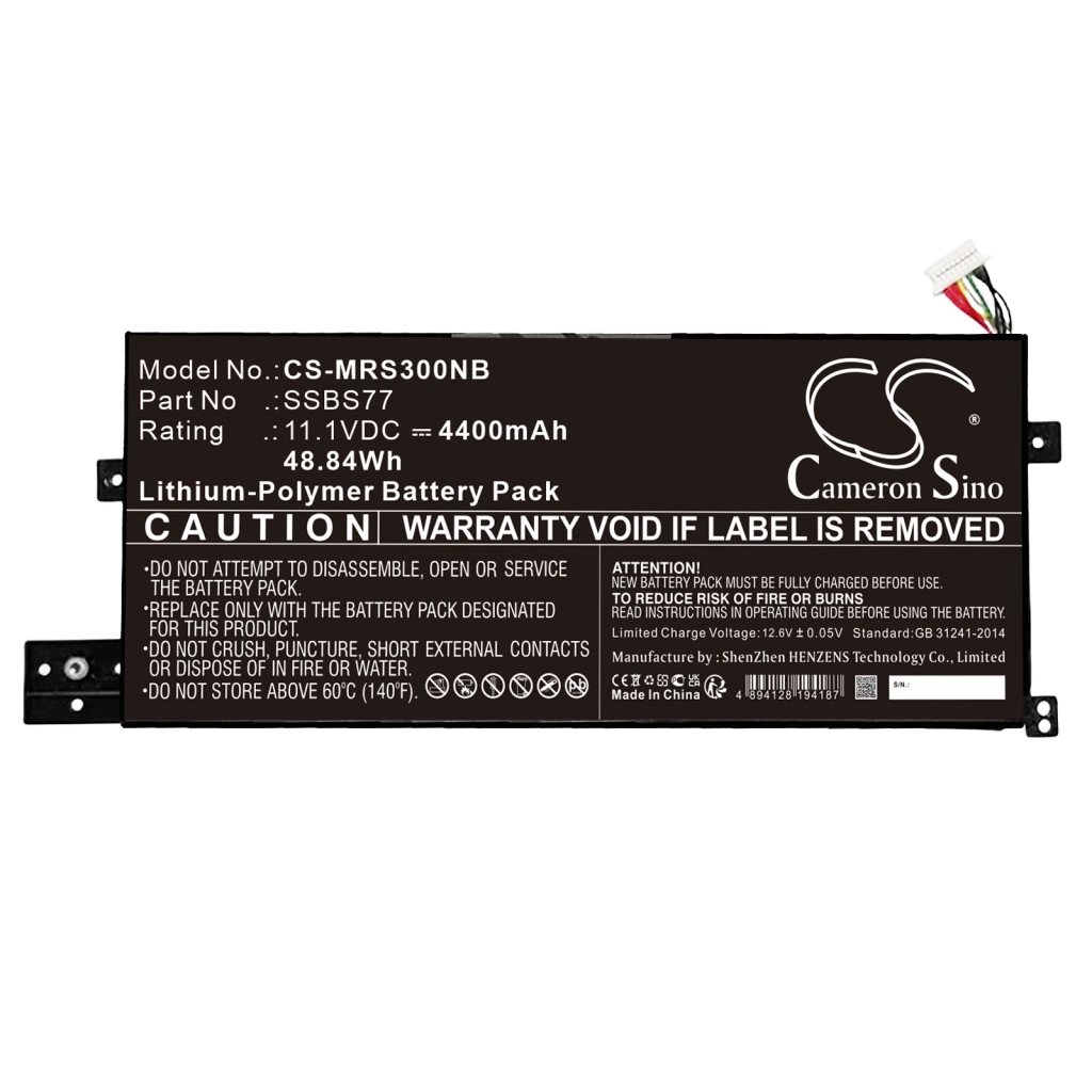 Compatible battery replacement for Mechrevo SSBS77