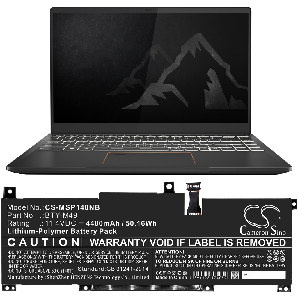 Bateria do notebooków MSI CS-MSP140NB