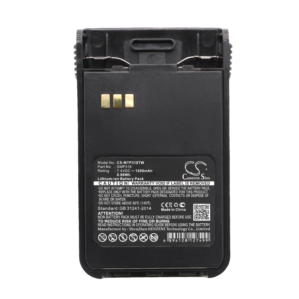 Compatible battery replacement for Motorola SMP318