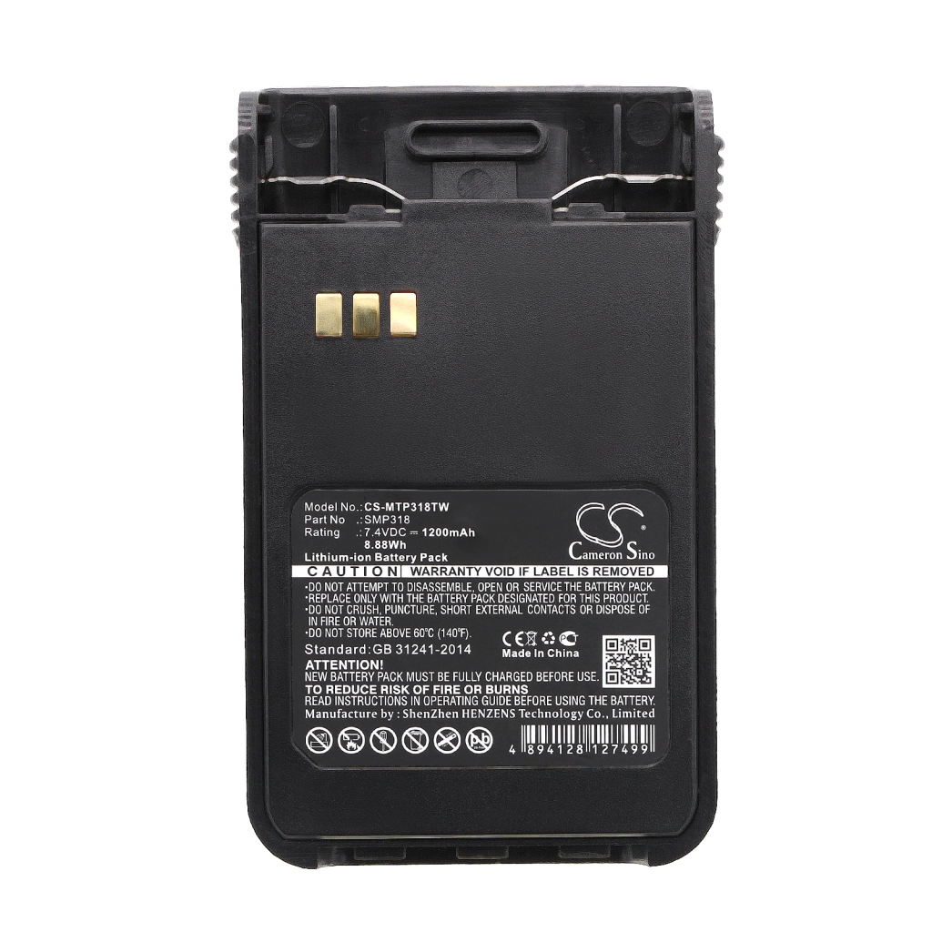 Compatible battery replacement for Motorola SMP318