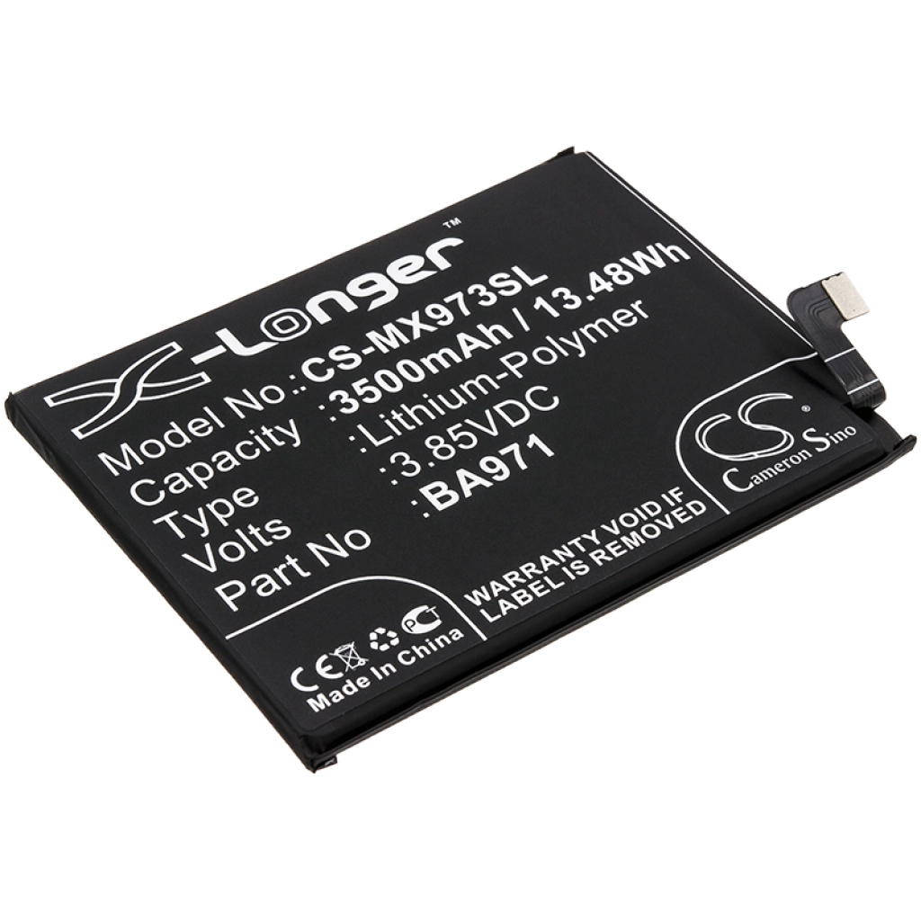 Compatible battery replacement for MeiZu BA971