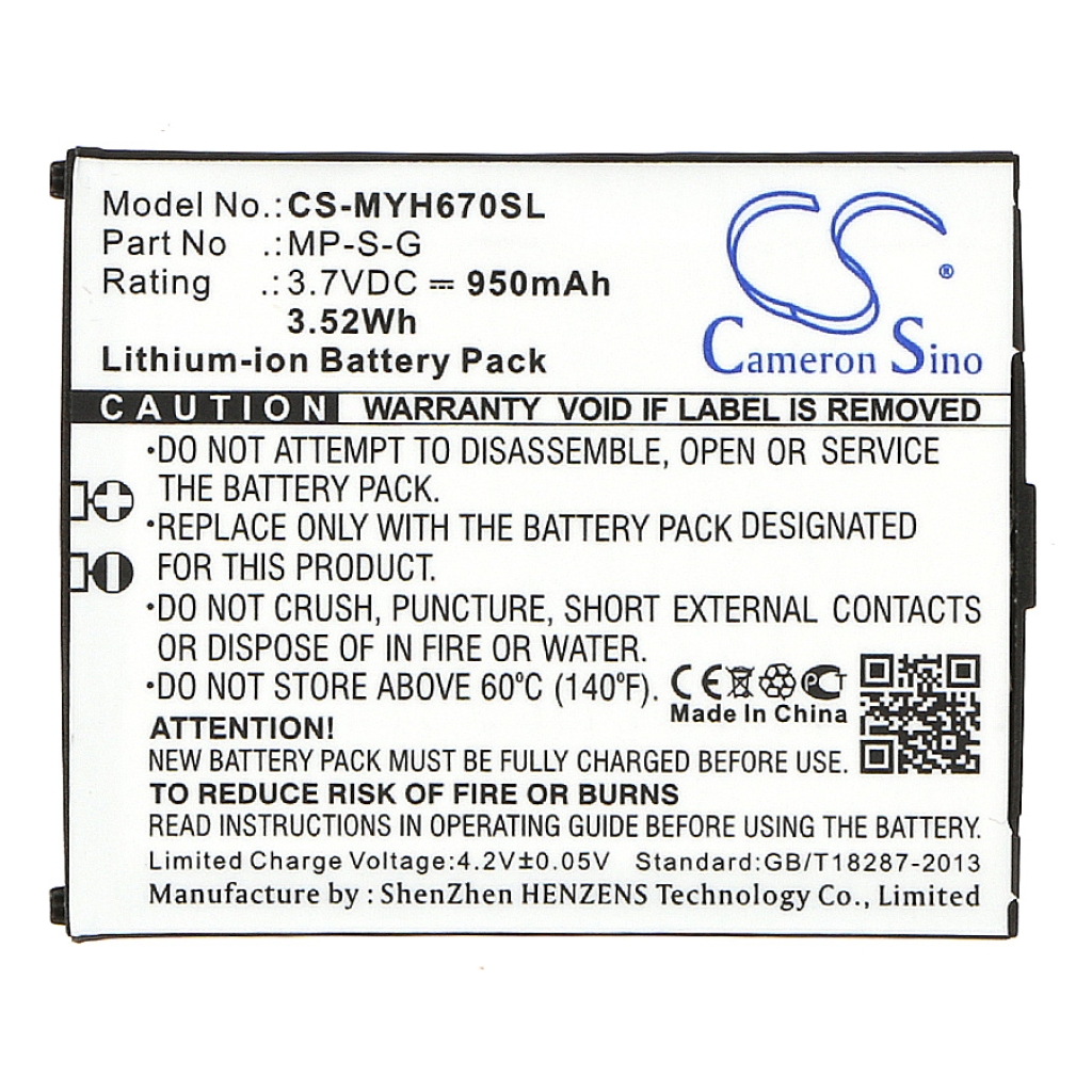 Baterie do telefonów komórkowych Myphone CS-MYH670SL