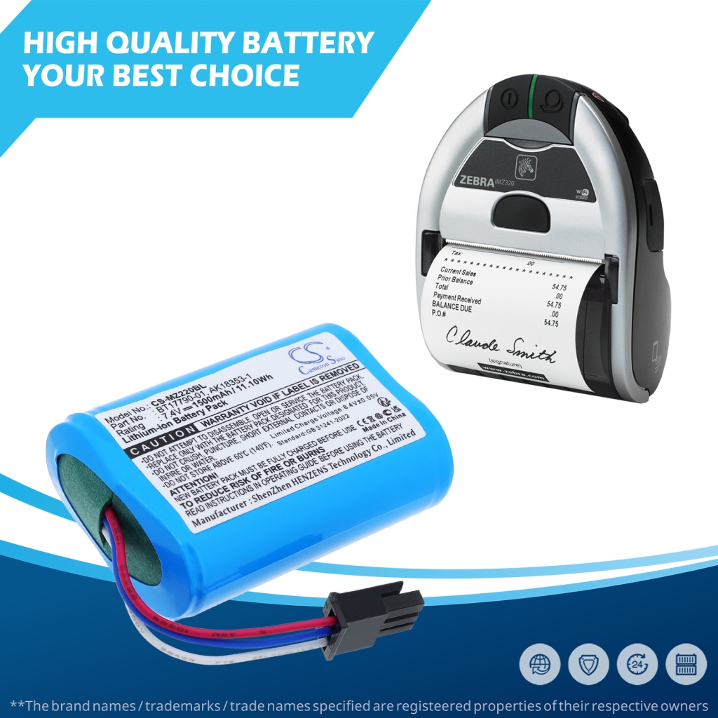 Battery for Zebra IMZ320