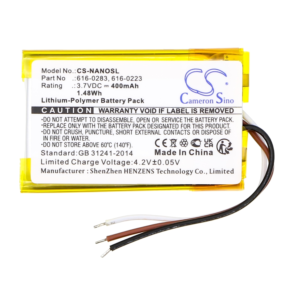 MP3, MP4, PMP Battery Apple CS-NANOSL