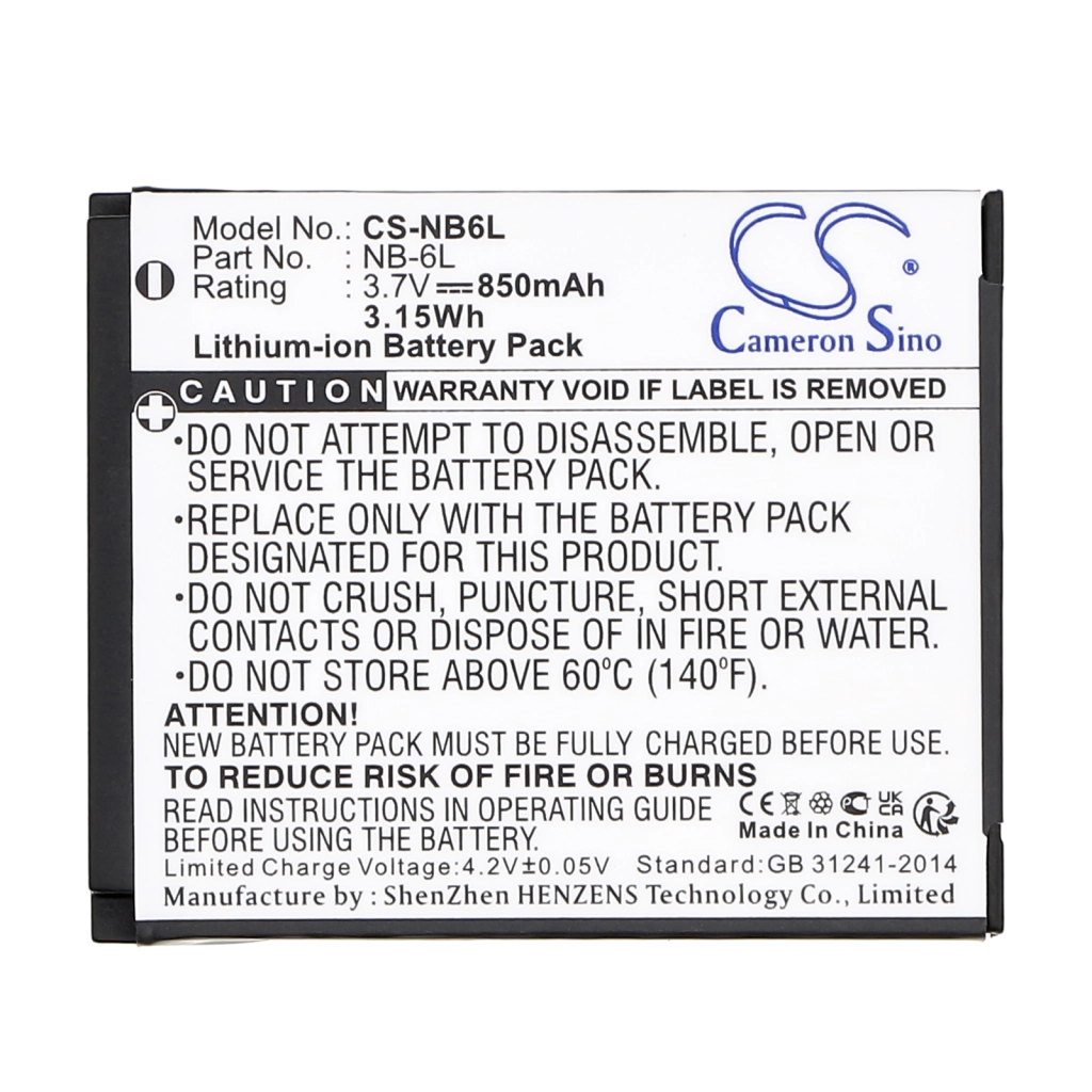 Camera Battery Canon Digital IXUS 95 IS