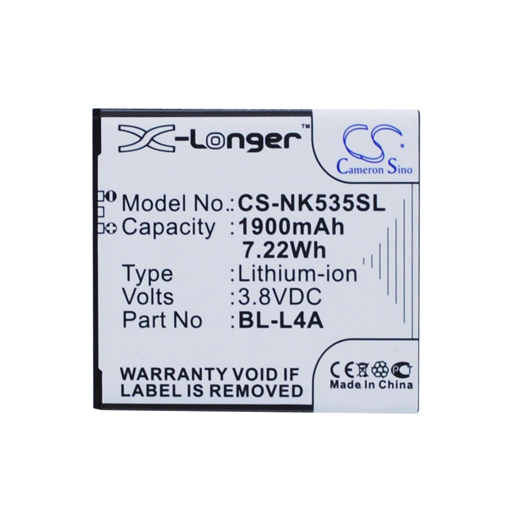 Bateria kompatybilny z Nokia Microsoft CS-NK535SL