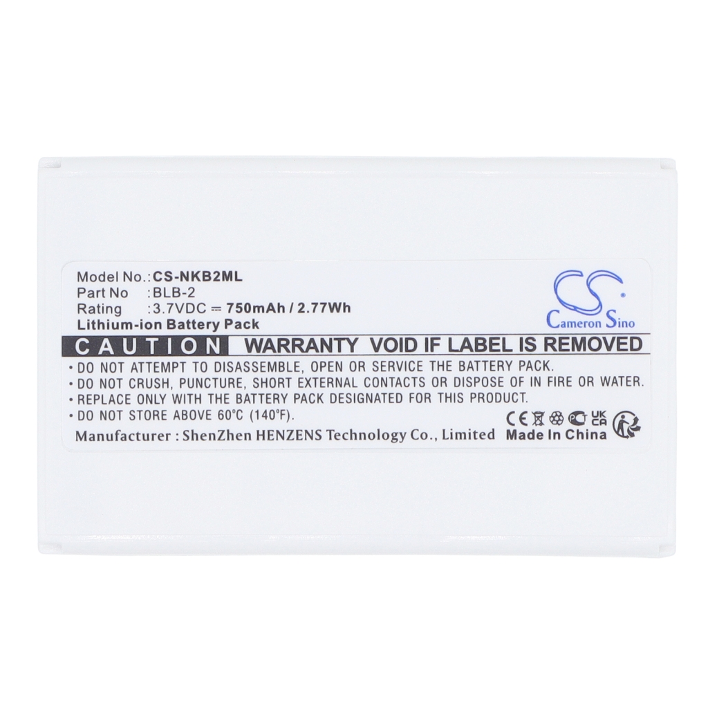 Bateria kompatybilny z Nokia Aiptek G-Shot Mitsuba Mustek SVP Fortuna Technaxx CS-NKB2ML
