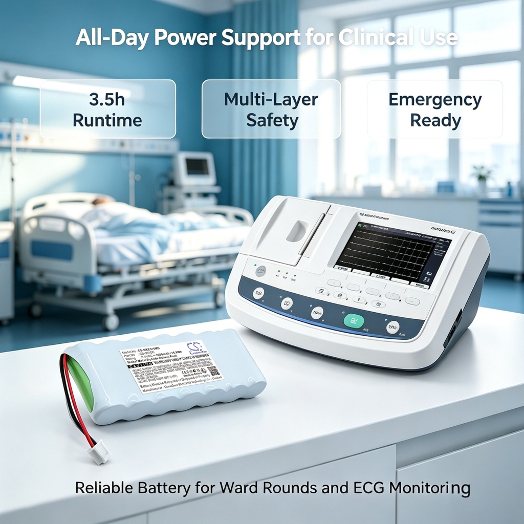 Baterie kompatybilny z Nihon Kohden ECG-3150 Cardiofax C CS-NKE315MD