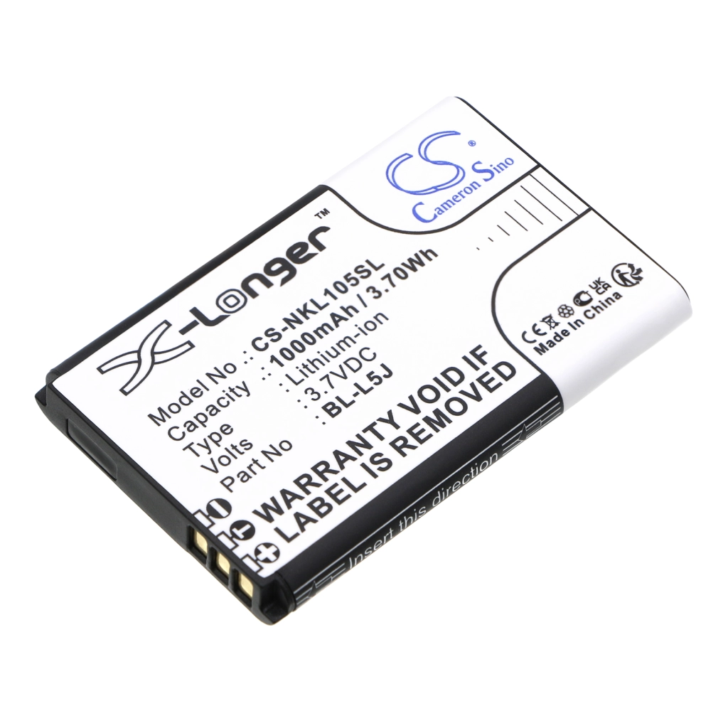 Baterie Zastępuje Nokia BL-L5J