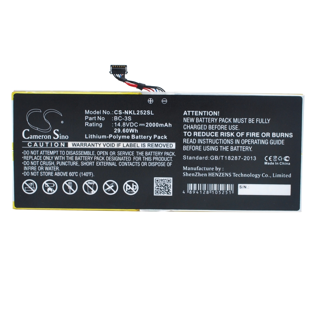 Bateria kompatybilny z Nokia CS-NKL252SL