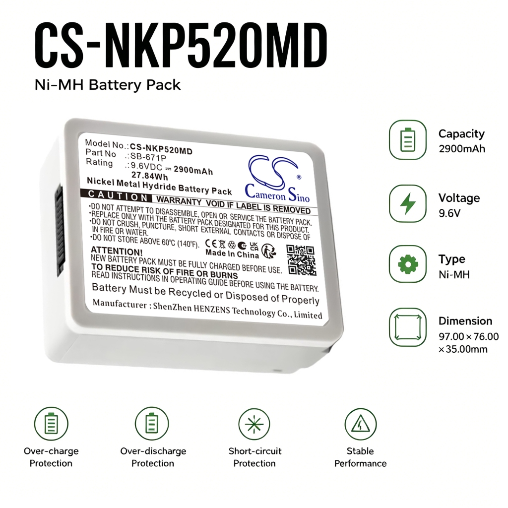Bateria kompatybilny z Nihon Kohden CS-NKP520MD