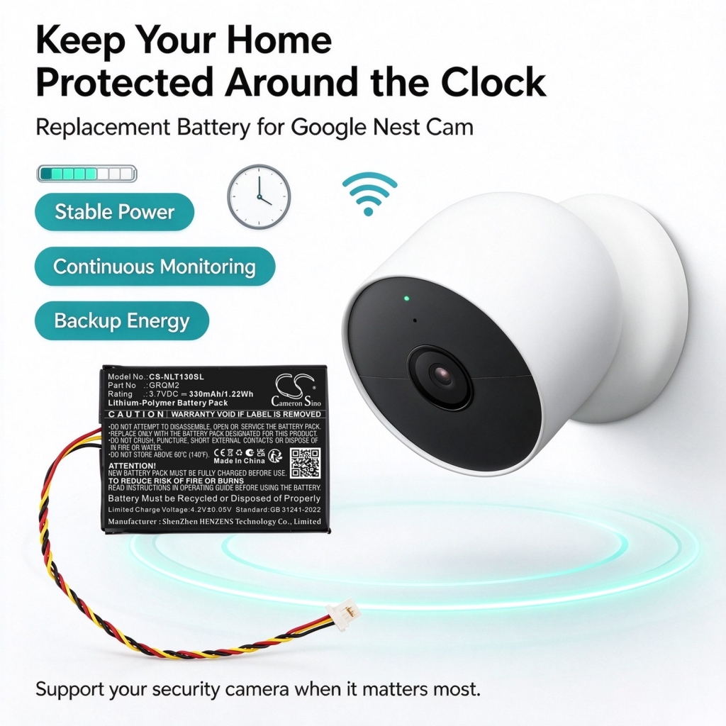 Baterie kompatybilny z Google Nest Cam CS-NLT130SL