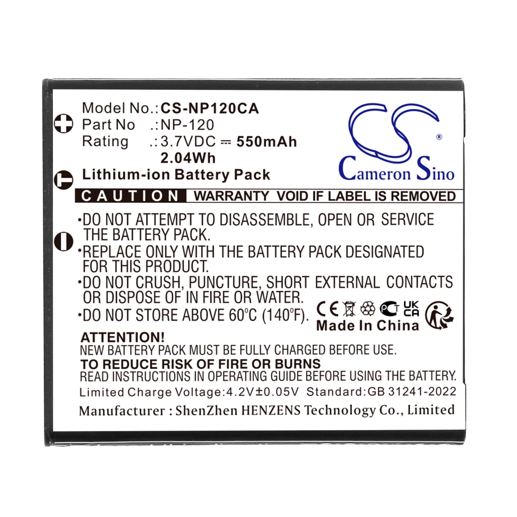 Camera Battery Casio Exilim EX-ZS10RD