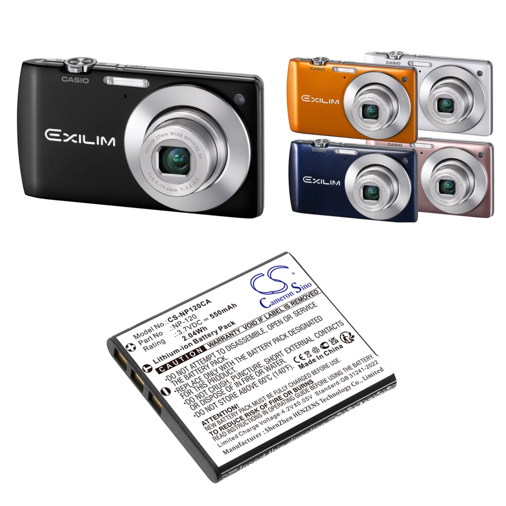 Camera Battery Casio Exilim EX-ZS10RD