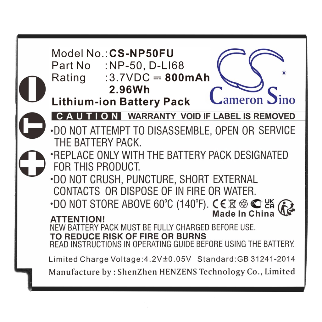 Camera Battery PENTAX OptioS10