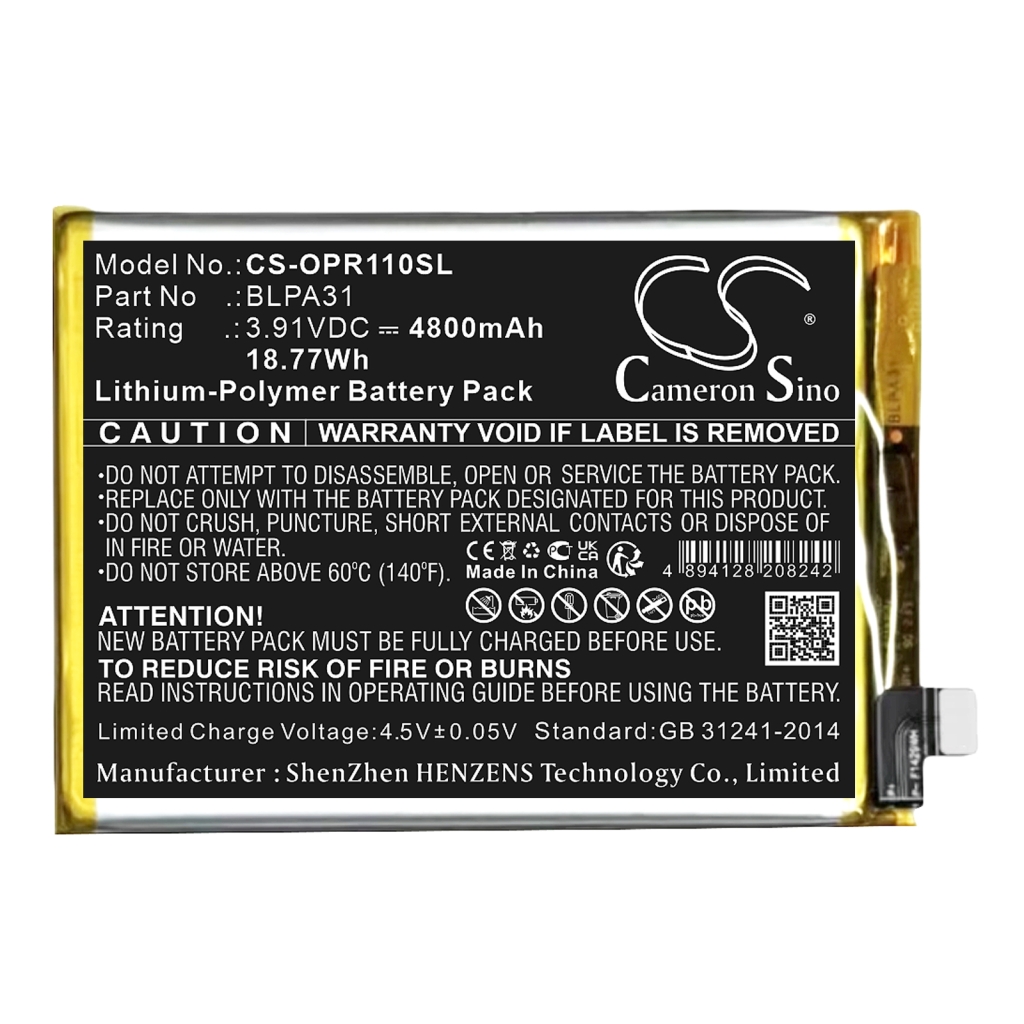 Baterie do telefonów komórkowych OPPO CS-OPR110SL