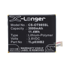 Kompatybilna wymiana baterii za Alcatel C3000003C1,TLP030B1,TLP030B2,TLP030J1