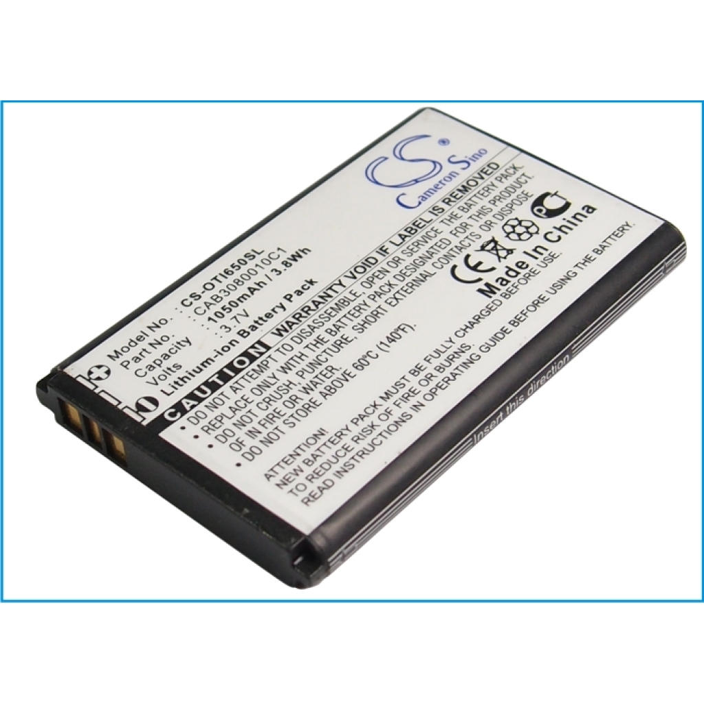 Compatible battery replacement for Alcatel CAB3080010C1