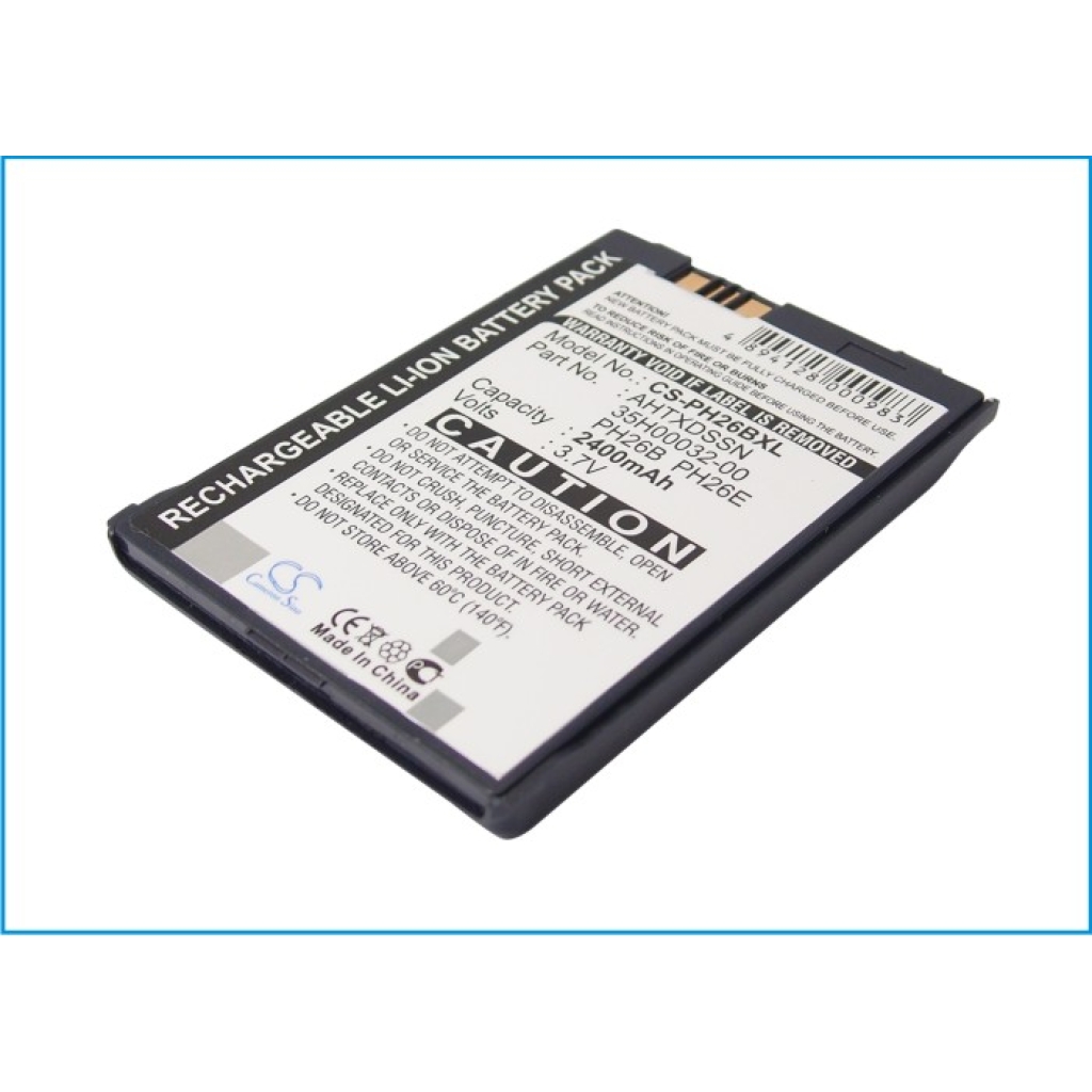 Bateria kompatybilny z Verizon Vodafone HTC Audiovox E-Plus O2 Orange Sprint T-Mobile Daxian DOPOD ERA i-Mate MWG Qtek Siemens CS-PH26BXL