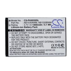 Kompatybilna wymiana baterii za Philips AB1530AWM,AB1530BWM