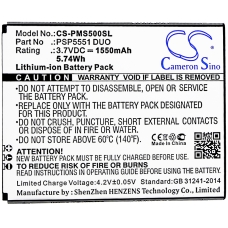 Compatible battery replacement for Prestigio PSP5551 DUO
