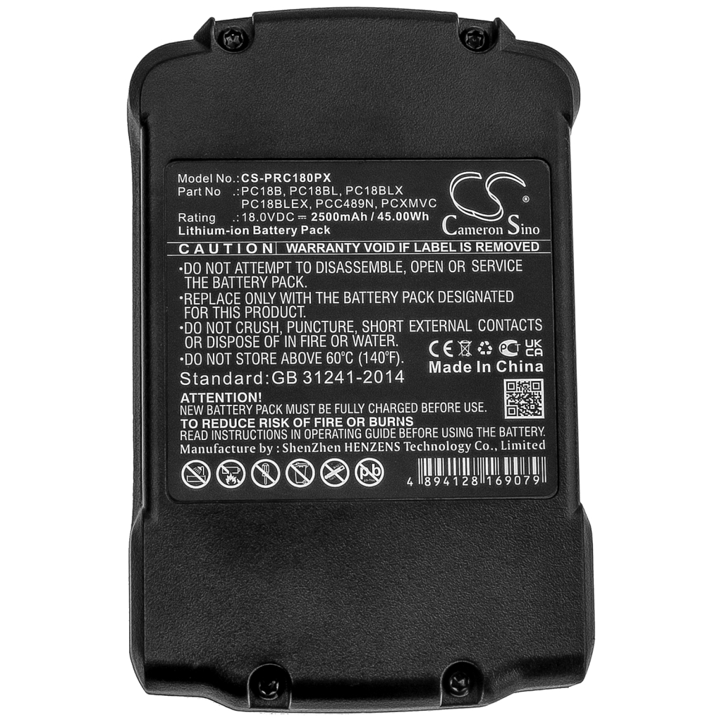 Baterie przemysłowe Porter cable PC18CS